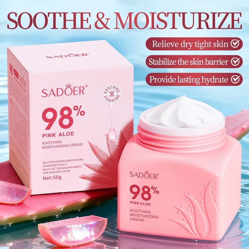Aloe Vera Moisturizing Cream Skin Rejuvenation Lifting  Firming Reduces Fine Lines Brightens Soothes Nourishing Korean Skincare