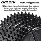 GOLDIX 8-Bolt Bicycle Chainring Wide and Narrow Teeth AERO Chainring CNC Hollow Cutting Machining for SRAM 8Bolt Crankset