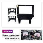 2Din 9inch Car Radio Fascias Installation Dash Frame For Peugeot 3008 5008 2009-2016  Panel DVD Gps Mp5 Android Player Trim