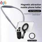 Silicone Magnetic Neck Halter Mobile Phone Holder For IPhone 16 15 14 13 For For Samsung FOR Xiaomi Selfie Stand Bracket