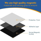 50-500pcs Magnetic Dot Sheet Square Round Self Adhesive Magnet Sticker for Household Refrigerator Office DIY Craft Soft Stickers