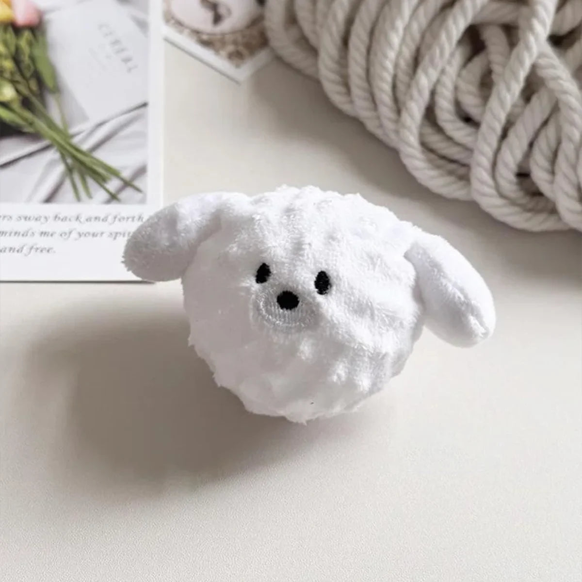 Squeaky Puppy Ball Toy - Spiked Bouncing Chew for Teeth Cleaning, Interactive Pet Toy for Small Dogs & Cats (Poodle/Bichon)