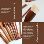 10PCS Sandalwood Makeup Brushes Set Powder Blush Foundation Blender Sculpting Eye Shadow Professional Beauty Make Up Brush