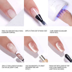 XEIJAYI Cat Eye Gel Nail Polish Set 6pcs x 15ml Translucent Soak Off UV LED