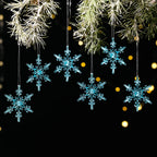 Transparent Acrylic Icicle Christmas Ornaments Xmas Tree Hanging Pendant Crystal Twisted Icicle Snowflake Home Party Decoration