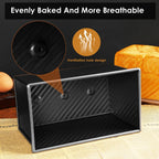 Long Pullman Loaf Pan with Lid Non-Stick Carbon Steel Bread Toast Mold Heavy Duty Bread Pan with Dough Scraper Baking Supplies