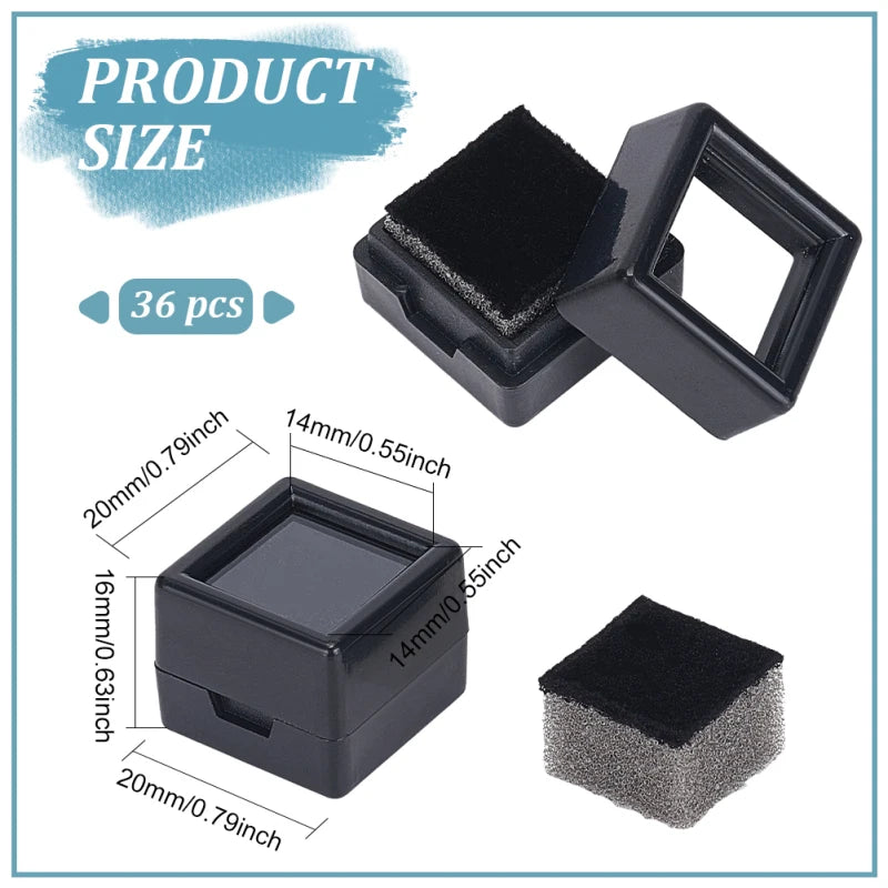 36 Pack Gemstone Display Box White Acrylic Diamond Display Case Jewelry Box Container for Gems Coins Diamond Gift Packing