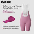 INBIKE 2025 Women's Cycling Bib Shorts with Side Pockets Women's Overalls Shorts for Summer Road Bike Bibs Pants Biking Clothing
