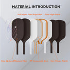JUCIAO T-Titanium Pickleball Paddle Carbon Fiber Pickleballs For Spin And Control Foam  Injected Edges Thermoformed Pickleball