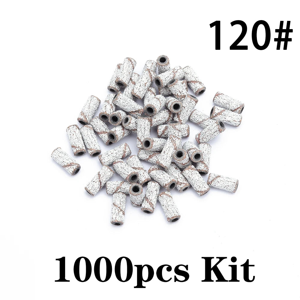 1000pcs 3mm Mini Zebra Nail Sanding Bands Electric Machine Nail Drill Bit UV Gel Acrylic Polish Remover For Nails Accessory Tool