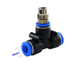 10 Sets Adjustable Copper Misting Nozzle Universal Spray Sprinkler With 8mm Tee Connector for Watering Irrigation Cooling
