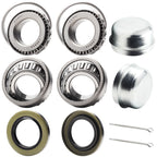 2 Set 1'' Axles Trailer Wheel Hub Bearings Kit, L44643/L44610,1.000"x1.980"x0.580" inch ,12192TB Seal,Dust Cover,Cotter Pin.