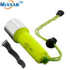 Rechargeable Q5 LED Diving Flashlight Torch for Scuba Underwater, 18650 Battery