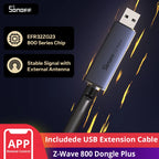 SONOFF Dongle-PZG23 USB Z-Wave 800 Dongle Plus Long Range Control External Antenna Works With Platforms Home Assistant OpenHAB