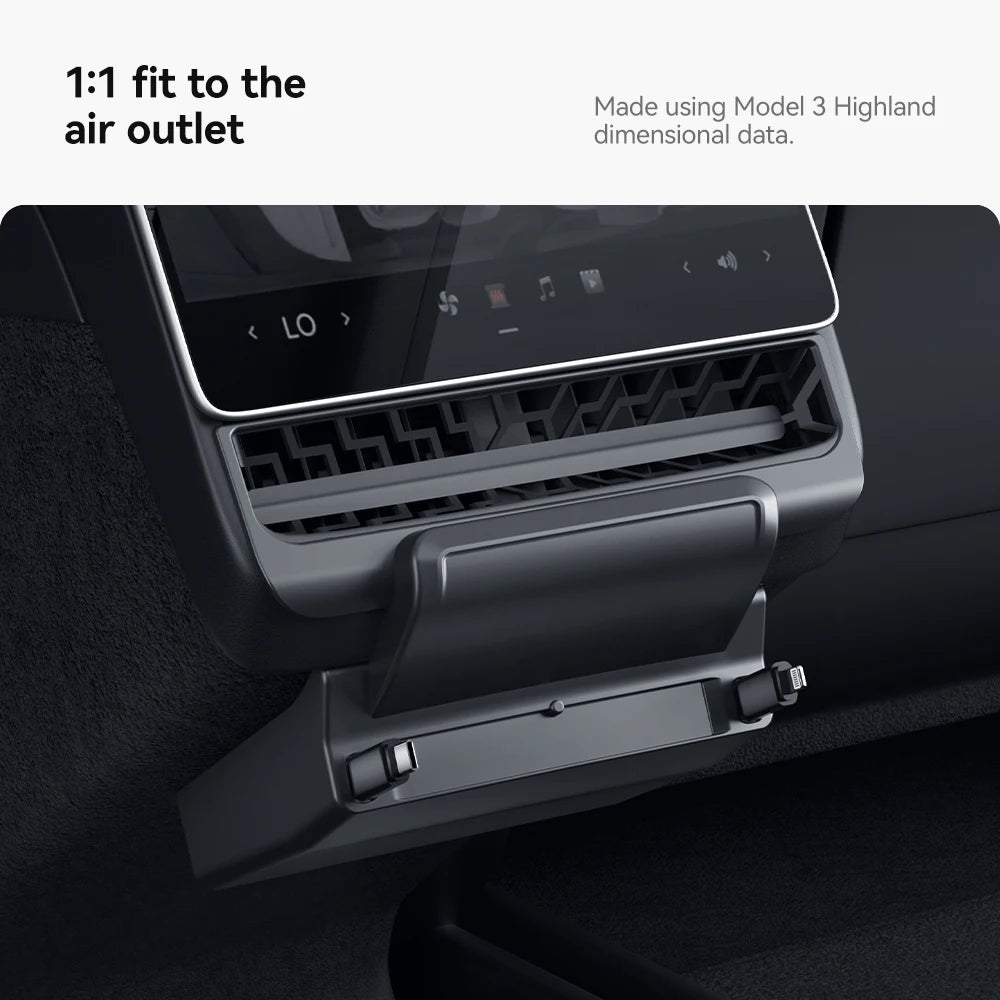 Tesla Model 3/Y Rear Air Vent USB Hub 27W Fast Charger, USB-C + USB-A Options