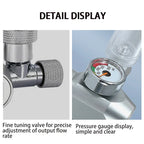 Aquarium DIYCO2 regulator W21.8/CGA320/G3-4/G5-8/TR21/3-8unf gas cylinder nut docking type fish tank CO2 pressure reducing valve