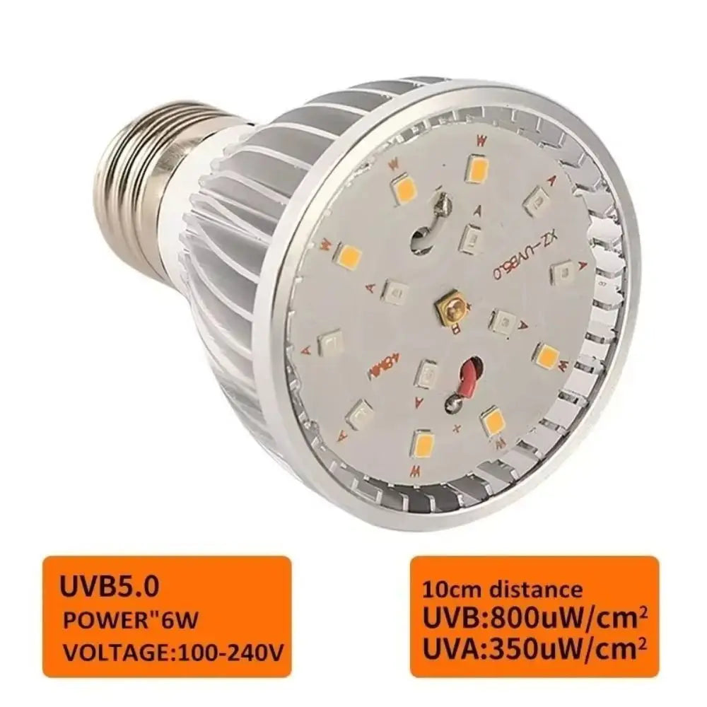 Reptile UVB UVA Full Spectrum Terrarium Heat Lamp Bulb E27 - UVB 5.0 or 10.0