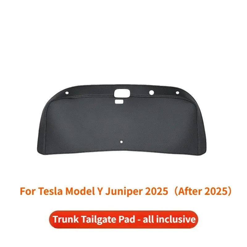 For Tesla Model Y Juniper / Model 3 Highland Trunk Tailgate Guard Pad PU Leather Trunk Protective Anti-dirty Pad Car Accessories
