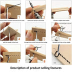 Professional Leather Sewing Awl Set, Quick Sewing Machine Sewing Tool, Suitable for DIY Handmade Repair, with 1 Set of Needles