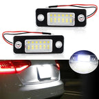 2Pcs For Audi A8 D3 2002-2006 2007 2008 2009 2010 Car Rear White LED License Plate Light Number Lamps OEM # 4E0943021,4E0943022