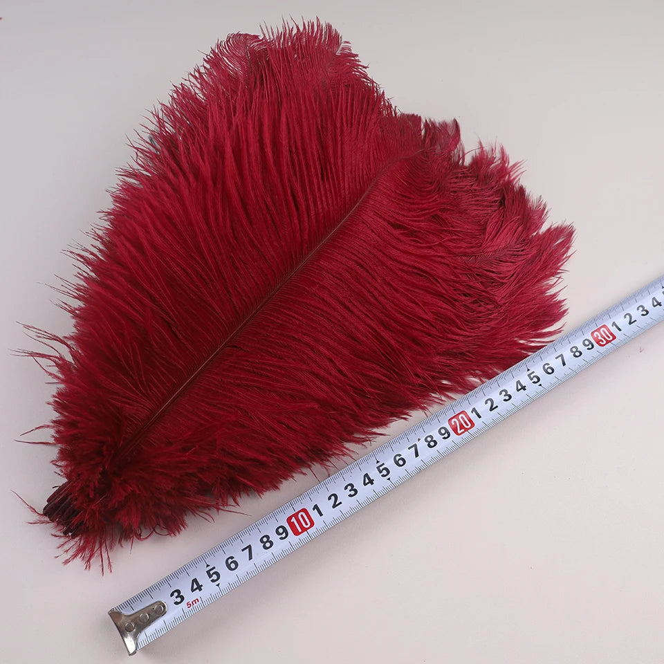 10Pcs 30-35cm Ostrich Feathers for Crafts Wedding Decoration 12-14" Handicraft Accessories Table Centerpieces Carnival Plumas