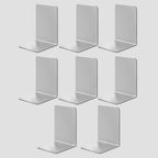 8 Pieces Bookends,Clear Bookends for Shelves,Heavy Duty Book Ends andDesktop Organizer,Book Stopper for Books/Movies/CD