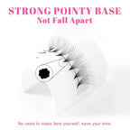 TDANCE 1500 Fans Loose Fans Slim Narrow Sharp Stem Pointy Base Loose Fans Medium Stem Thin Premade Volume Fans Eyelashes