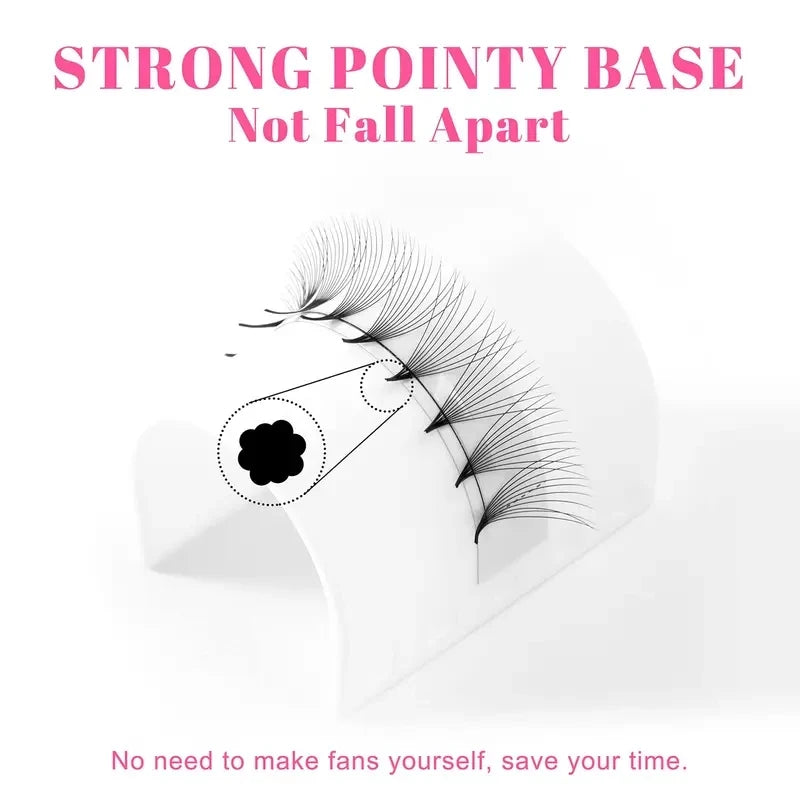 TDANCE 1500 Fans Loose Fans Slim Narrow Sharp Stem Pointy Base Loose Fans Medium Stem Thin Premade Volume Fans Eyelashes