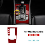 For Mazda 3 Axela BP 2019 2020 2021 2022 2023 2024 2025 Real Soft Carbon Fiber Sticker Automatic AT Car Gear Shift Panel Trim