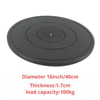 8-12 Inch Heavy Duty Rotating Swivel Steel Ball Bearings Stand for Monitor TV Turntable Lazy Susans Black Round Shape