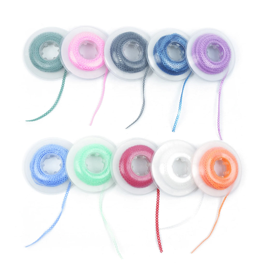 5rolls/pack Dental Orthodontic Elastic Rubber Power Chain Rubber Band Long Short Closed Elastic Ultra Power Chain High Strength