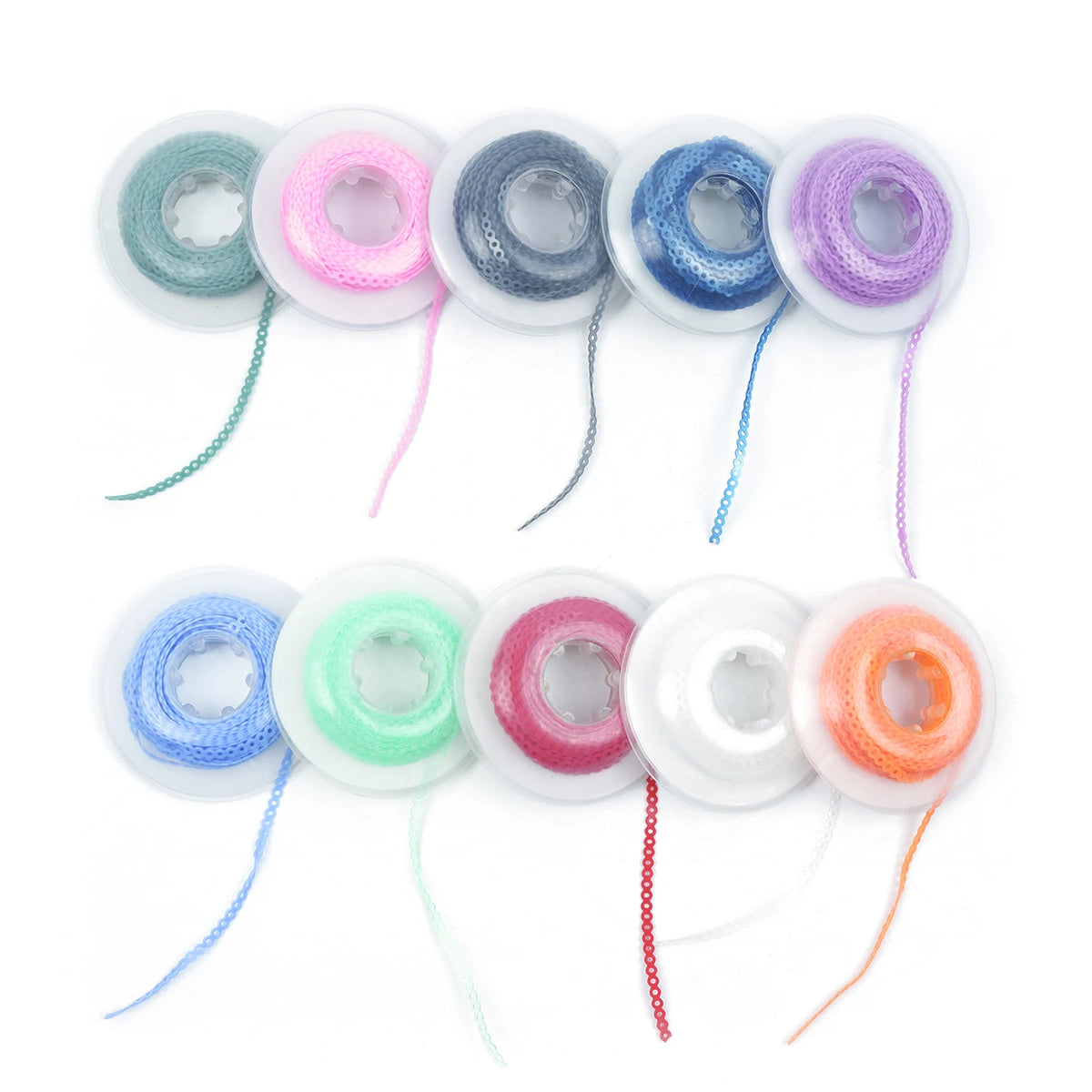 5rolls/pack Dental Orthodontic Elastic Rubber Power Chain Rubber Band Long Short Closed Elastic Ultra Power Chain High Strength