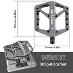 BUCKLOS Pedals DU Bearing Bicycle Pedal Platform Ultralight Nylon Road Mountain Bike Pedal Non-slip MTB Flat Pedals Bicycle Part