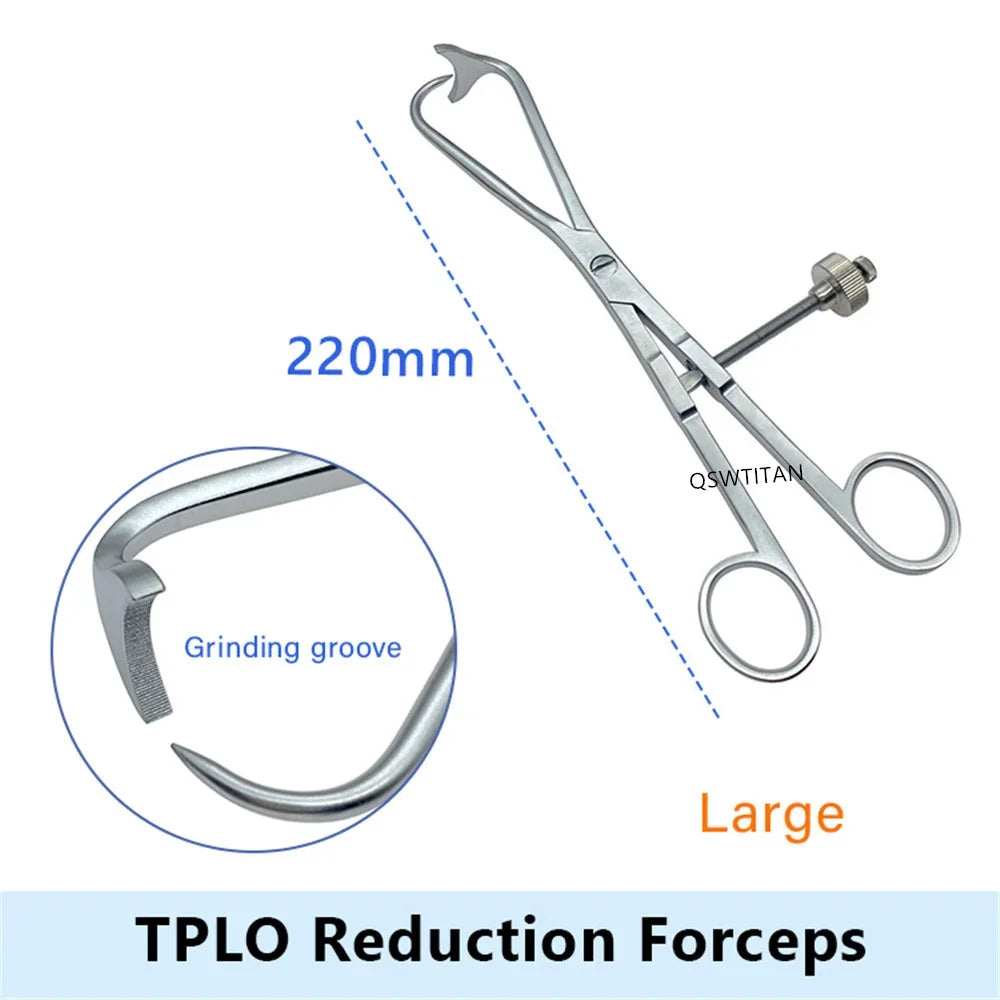 TPLO reduction retractor bone holding forceps, autoclavable pet orthopedic instrument, 1pc