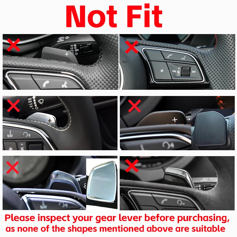 For Audi A3 S3 A5 S5 2017 A4 B9 Q7 2016-2017 TT TTS Shifter Paddle Shift Extension Steering Wheel Shift Paddle Shifter