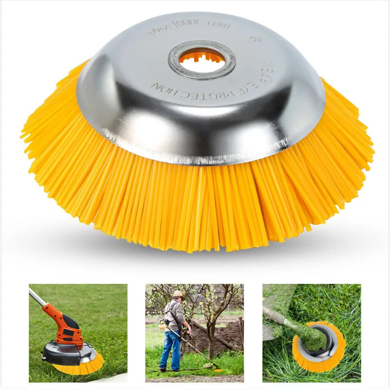 8-Inch Lawn Mower With Grass Head, Nylon Weeding Wheel, Household Weeding Brick Joint With Hardened Nylon Wire  Mowing  Wheel