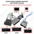 CAN Bus Decoder Radio Wiring Harness Adapter 16Pin Plug to 24 Pin Connector Cable for Ford Focus F150 Explorer Fiesta with SYNC