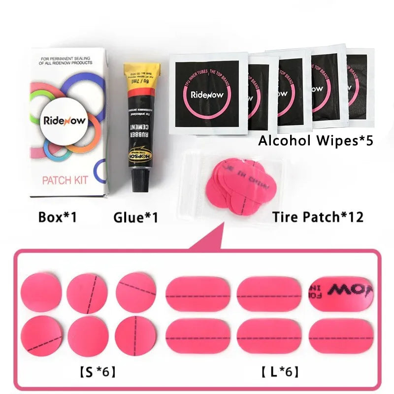 Ridenow Patch Kit TPU Bike Inner Tube Repair Tool Road Bicycle Tire 700C x 23 25 28 32C MTB Bike Tyre 26 27.5 29er BMX 20" 16"