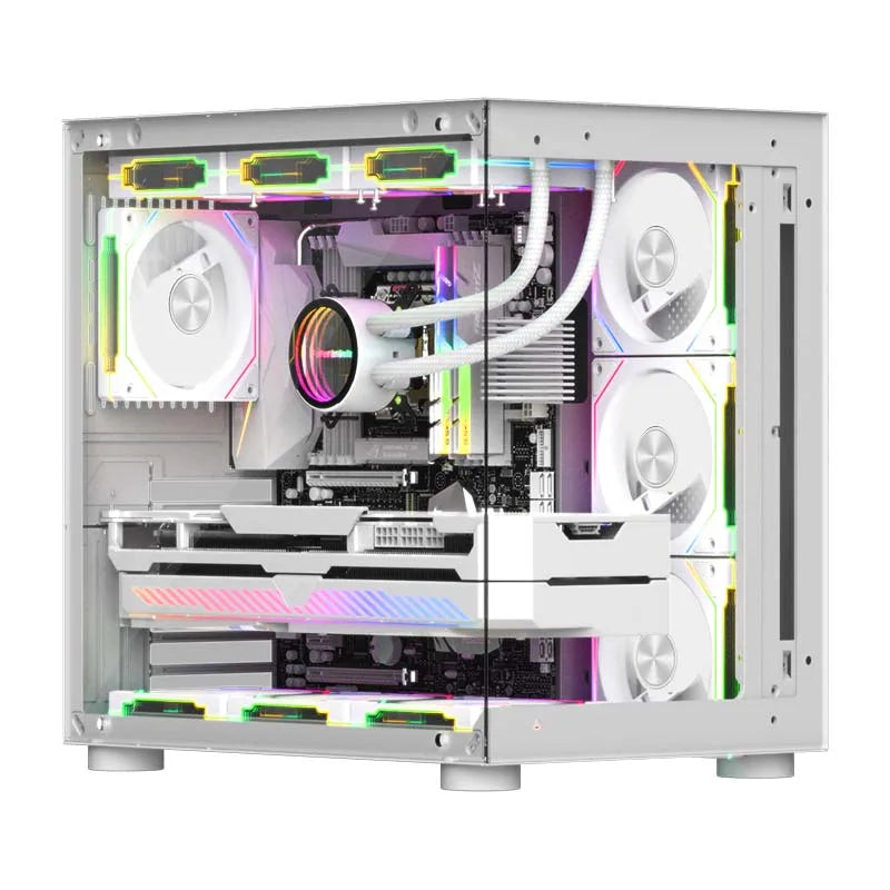 LDPCSJ OEM PRISM 5 PRO Computer Chassis Fan 12cm ARGB 4 Pin PWM Quiet Cooling Fan 12V Large Air Volume 45.2CFM/600-1800RPM
