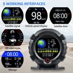 X95 Car GPS Head Up Display Slope Meter Digital Inclinometer Speedometer Off-road Car Pitch Slope Angle Meter Altitude Latitude