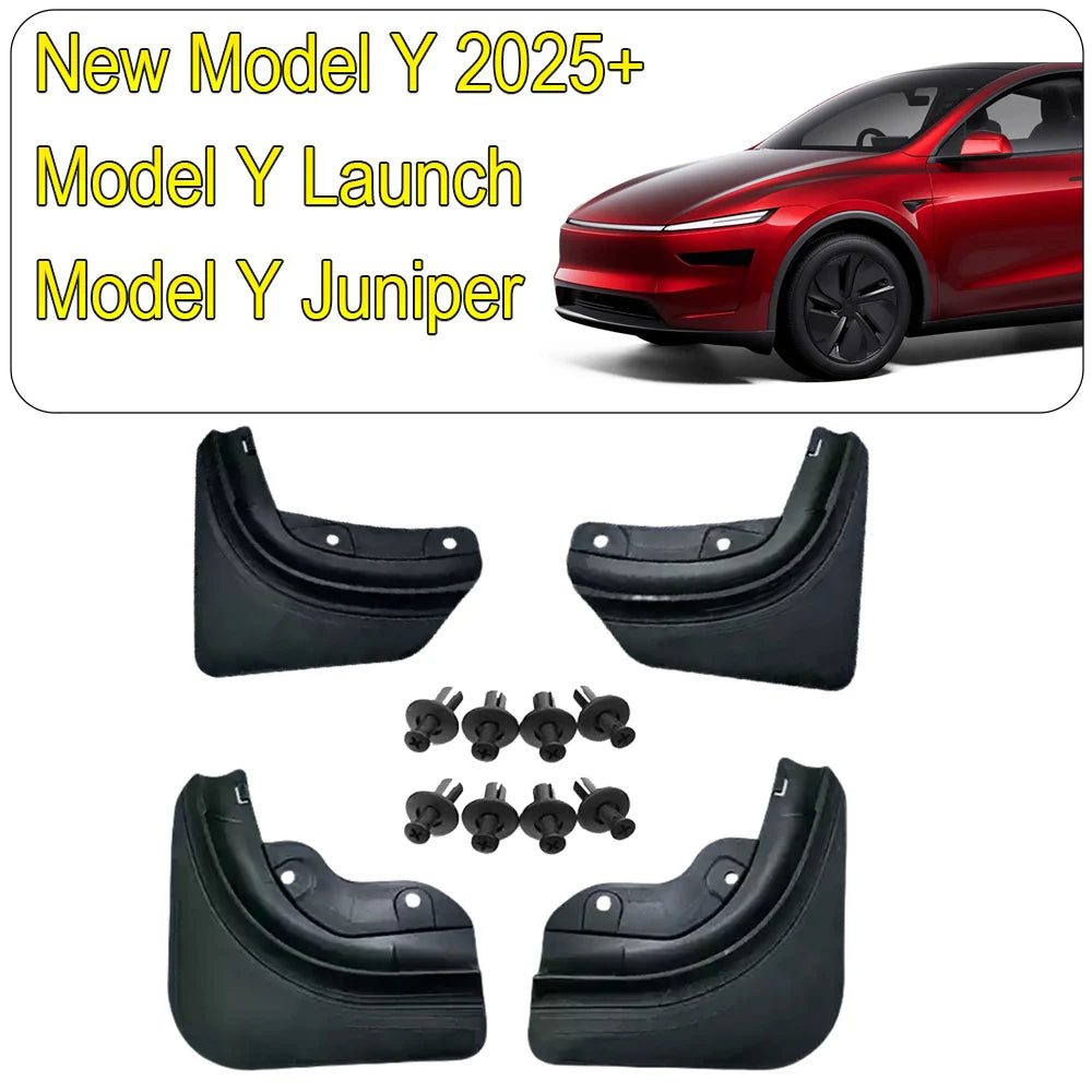 Mud Flaps for Tesla Model 3 Y 2026-2024 Mudguard Official Design Front Rear Wheel Fender Splash Guards Model3 ModelY Accessories