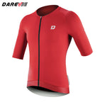DAREVIE Men's Cycling Jersey DVJ278 Moisture Wicking Anti-Slip Hem, Black/Green/Grey/Red