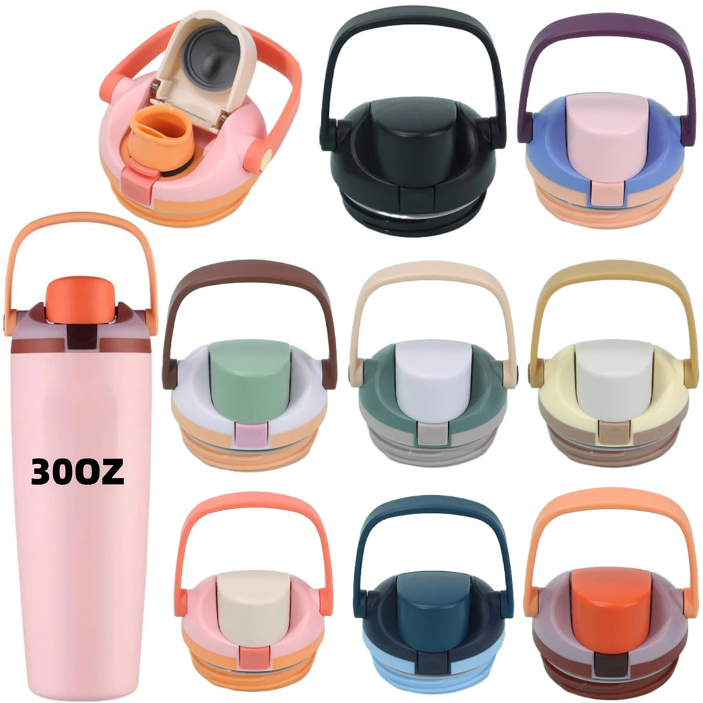 Replacement Lid Compatible Accessory with Owala FreeSip Sway 30oz Water Bottles,Caps with Carry Handle, Easy-Open Button