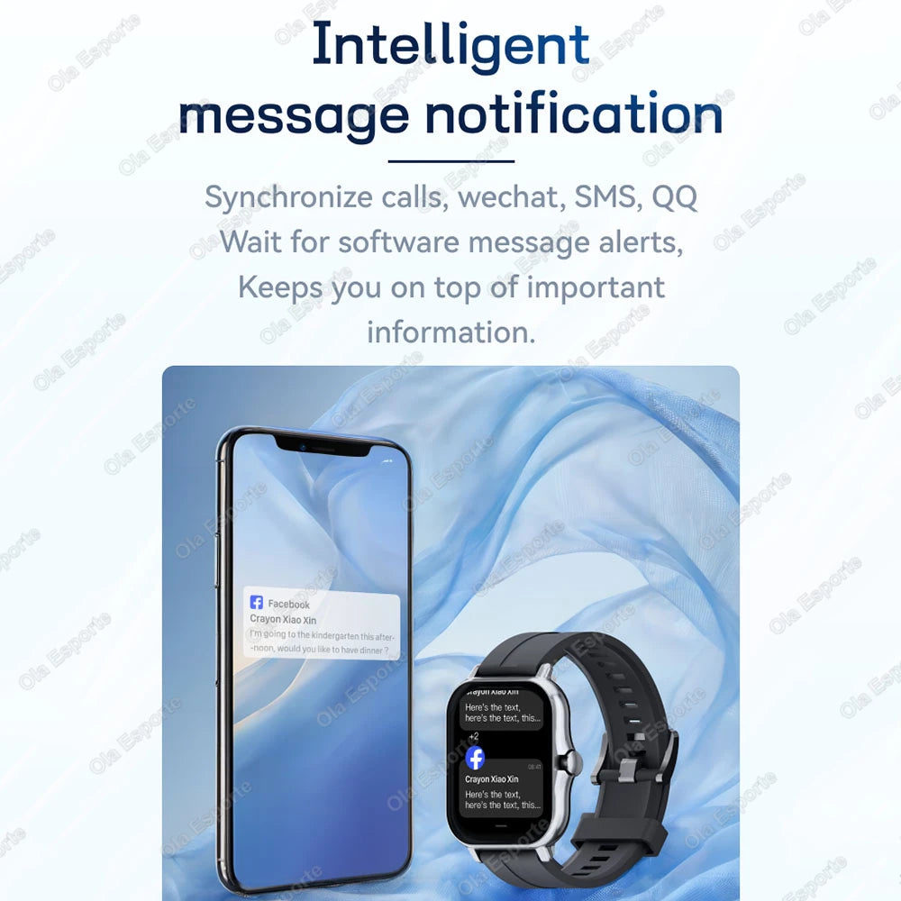 Smart Watch 1.83" Hd Screen Bluetooth Call Heart Rate Blood Oxygen Health Monitor Sports Smartwatch Women Men Holiday Gifts New