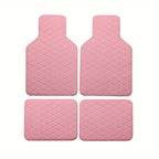 4-piece waterproof PU leather car floor mat - durable and fashionable, all-weather protection, easy to clean, enhances interior