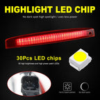 1X Third 3Rd Brake Light, LED Stop Lamp for Renault Megane MK II 2003-2008 Rear Tail Light, Red Shell OEM：8200175538