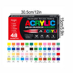 168/120/72/60/48/36/24/12pcs Dual Tips Artist Markers Set Acrylic Marker Set Ideal For School, Office Decor, And Artistic Gifts
