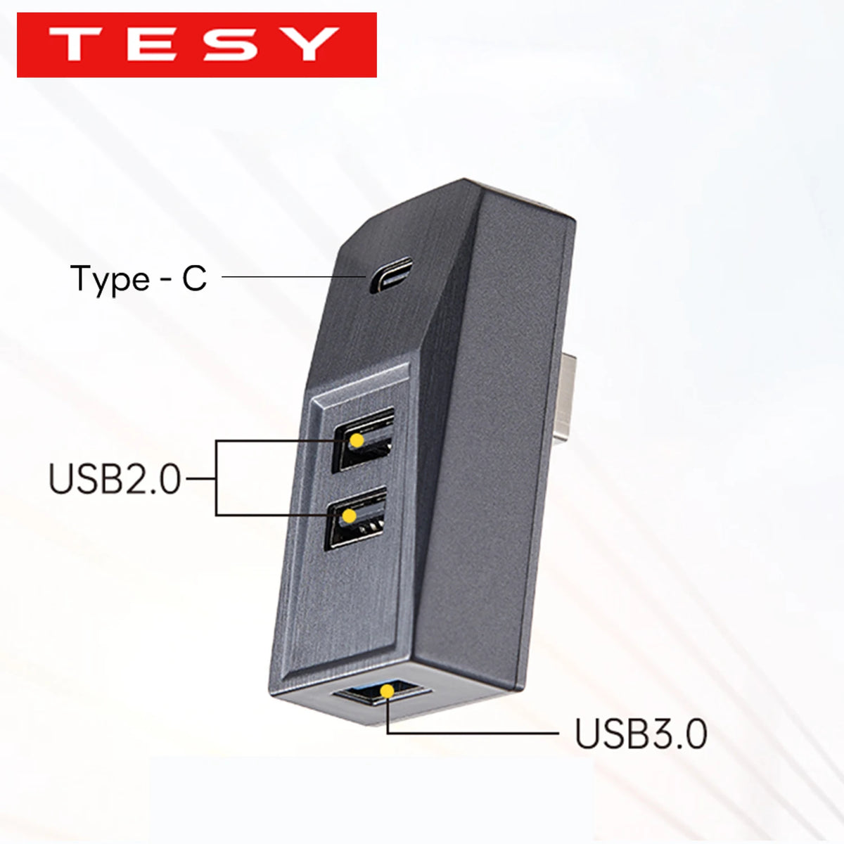 Glovebox USB Hub For Tesla Model Y Juniper 2025 Launch Model 3 Highland Type-C Digital Splitter Docking Station Data Tansmission