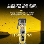 KEMEI Men's Hair Trimmer, Cordless Professional Hair Clippers, Beard Trimmer, Barber Care Kit, Hair Cutting Machine, 11,501 RPM,