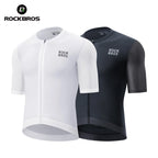 ROCKBROS Summer Cycling Short Sleeve Jersey High Elastic Lightweight Breathable Cycling Jersey Reflective Men Cycling Clothing